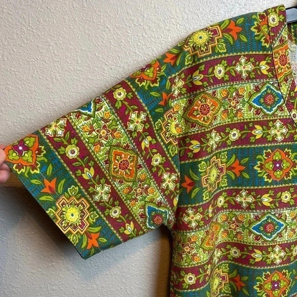 RARE Vintage 1980’s Cristina top with multicolored print - Picture 3 of 11